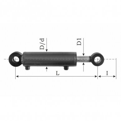 Hydraulic cylinder HC-125/110x56-280-680 1