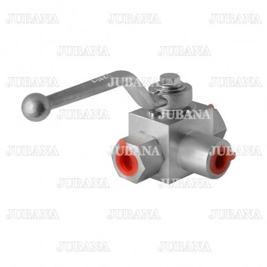 Three-way pressuure hydraulic ball valve 1/4"-1/4"-1/4"