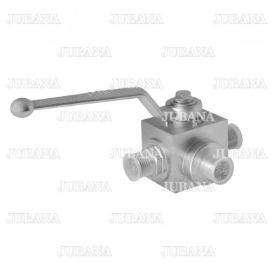 Three-way pressuure hydraulic ball valve S19-S19-S19 (М16х1,5-М16х1,5-М16х1,5)