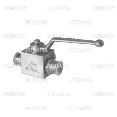 Three-way pressuure hydraulic ball valve S27-S27-S27 (М22х1,5-М22х1,5-М22х1,5) 1