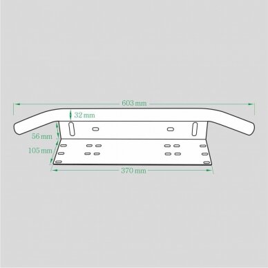 Licence Plate Bracket for LED Light (black) 4