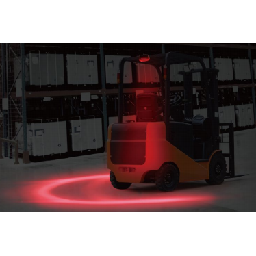 LED forklift light 10-80V, 24W, arch beam, red light 1