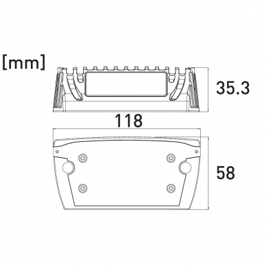 LED scene light 18W, 1000lm; (6x3W, flood light), 11,8cm 12