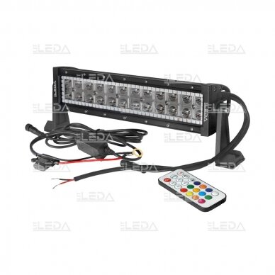 LED BAR RGB (įvairios spalvos) žibintas 72W, L=41cm (su valdymo pulteliu) 4