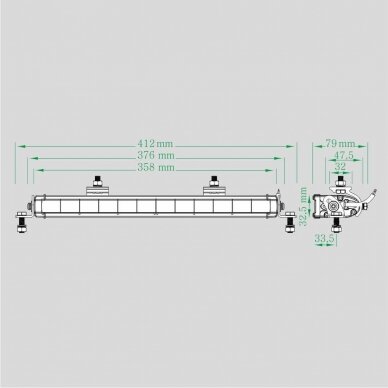 LED light BAR 60W; 5040lm; L=41cm 4