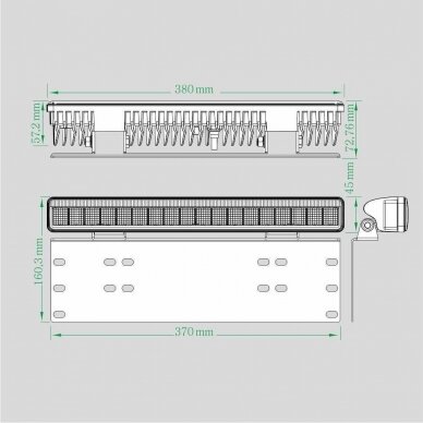 LED BAR light 50W; Combo+DRL; with number plate; 4000 lm, L=38cm item was on display stand 5