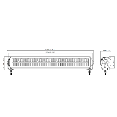 Sertifikuotas LED BAR žibintas 95W/1W, 10500lm, L=55,5cm 11