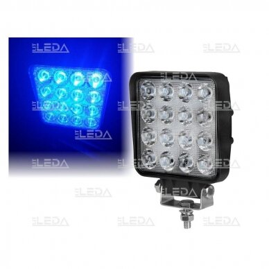 LED work light 16W (blue, square)