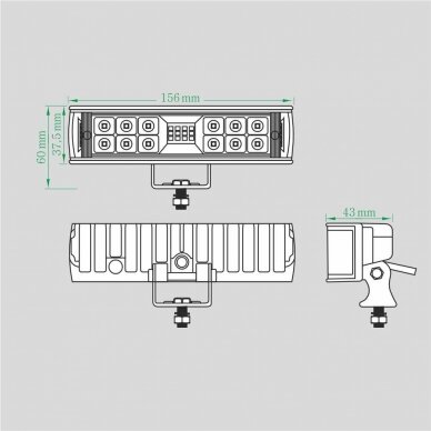 LED work light 18W combo beam 4