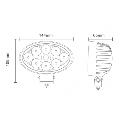 LED work light 24W/60°, (flood light) 5