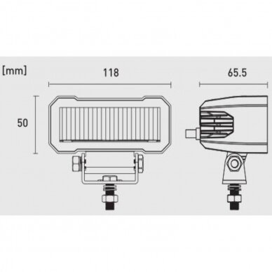 Sertifikuotas LED darbo žibintas 24W plataus spindulio 7