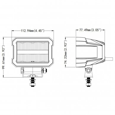 Sertifikuotas LED darbo žibintas 25W / 3W combo spindulio 10