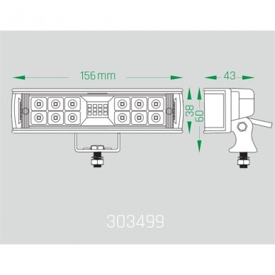 LED darbo žibintas 31W 2800 lm kombinuoto spindulio 7