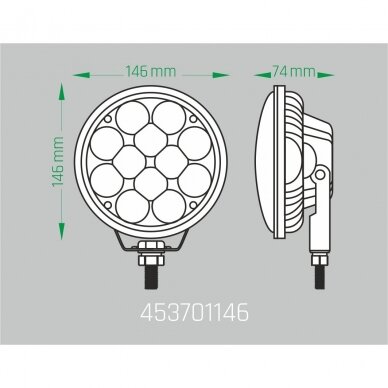 LED work light 36W (combo, 2 function) 6