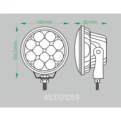 LED work lamp 36W (combo, 2 function) 4