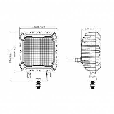 LED darbo žibintas 40W plataus spindulio 7