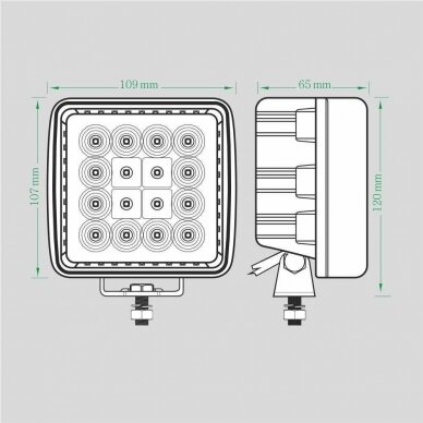 LED Darbo Žibintas 48W Kombinuoto spindulio EMC 8