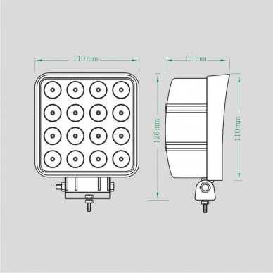 LED work light 48W flood light E9 EMC 5