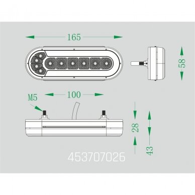 LED Tail light 12-24V 6