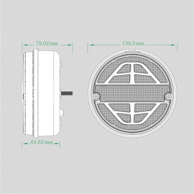 LED tail light (left) 12-24V; tail, direction indicator (left), brake lamp 8