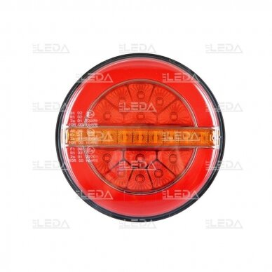 LED tail light 12/24V; Ø136mm, tail, dirrection indicator, brake lamp