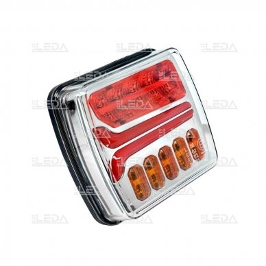 LED tail light 12-24V; 110x103mm, tail, direction indicator (left), brake, number plate lamp 2