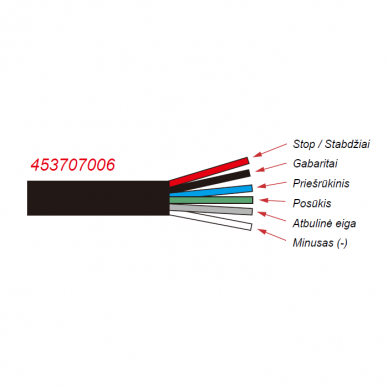 LED tail light 12-24V; 235x110mm, tail, direction indicator (right), brake, reverse, number plate, fog lamp and reflector 6