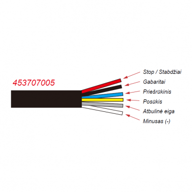 LED tail light 12-24V; 235x110mm tail, direction indicator (left), brake, reverse, number plate, fog lamp and reflector 5