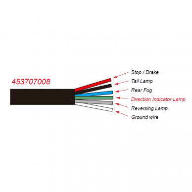 LED tail light 12-24V; tail, direction indicator (right), brake, reverse, number plate, fog lamp and reflector 5