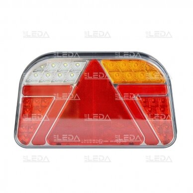 LED tail light 12-24V; tail, direction indicator (right), brake, reverse, number plate, fog lamp and reflector