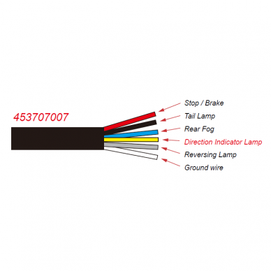 LED tail light 12-24V; 241x140mm, tail, direction indicator (left), brake, reverse, number plate, fog lamp and reflector 3