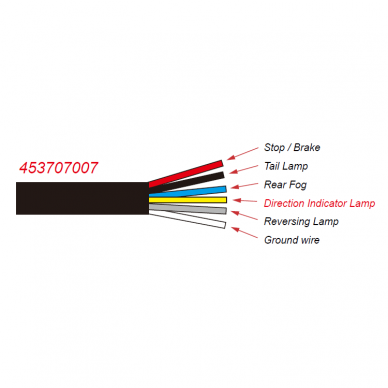 LED tail light 12-24V; 241x140mm, tail, direction indicator (left), brake, reverse, number plate, fog lamp and reflector 4