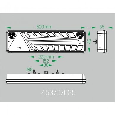 LED Tail light right 12-24V 5