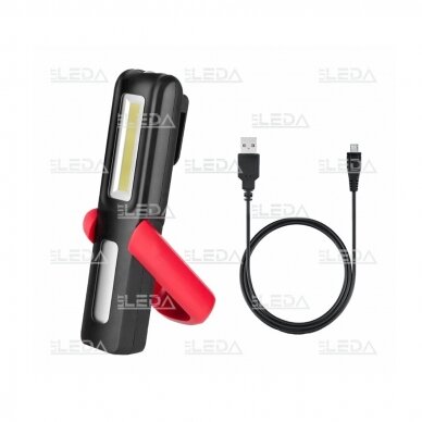 Rechargeable LED Work light 3W + 3W COB LED 3