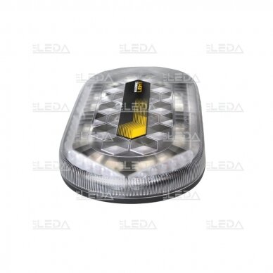 LED mini bar beacon yellow, 12/24V; magnetic; 328x186x50mm; ECE R65, ECE R10 2