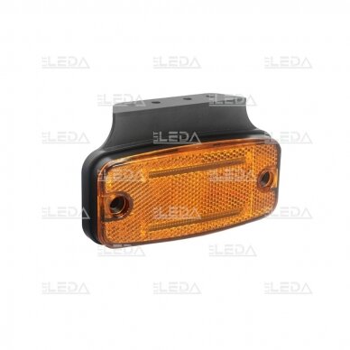 LED side marker light with reflex reflector, amber