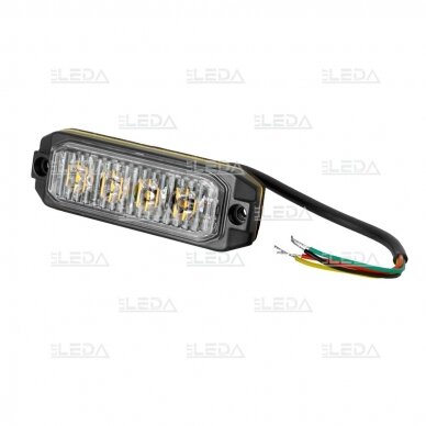 LED švyturėlis geltonas, 12W LED, 12-24V 3