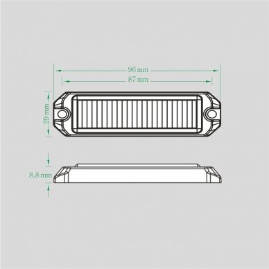 LED warning light amber 12-24V 12W LED 7