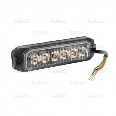 LED švyturėlis oranžinis, 18W LED, 12-24V