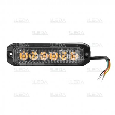 LED warning light orange 12-24V, 18W LED 3