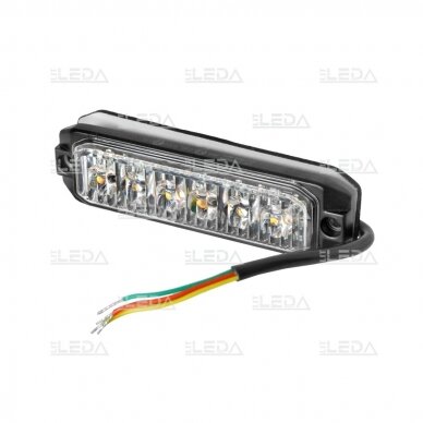 LED švyturėlis oranžinis, 18W LED, 12-24V 1