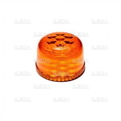 LED beacon amber, diamond, with magnet and screwed, 12/24V 6