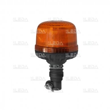 LED beacon amber, diamond, with vibration-resistant holder, 12/24V 1