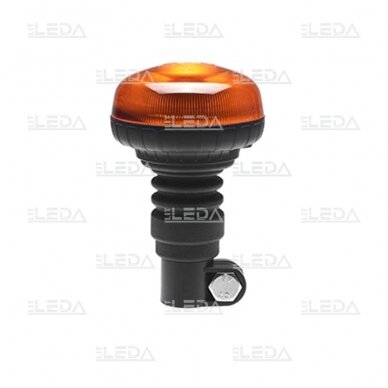 LED beacon amber, mini (86x138mm), with vibration-resistant holder, 12/24V