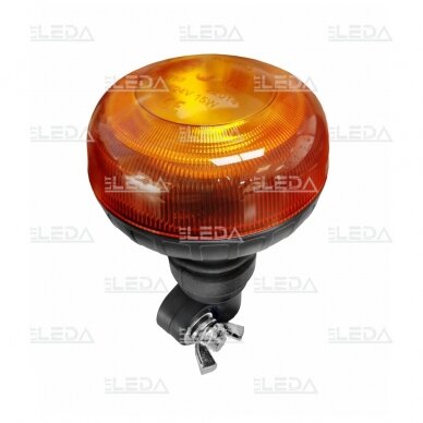 LED beacon amber, mini (86x138mm), with vibration-resistant holder, 12/24V 1