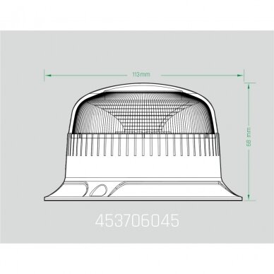 LED švyturėlis geltonas, mini (86x72mm) su magnetu ir prisukamas, 12/24V 5