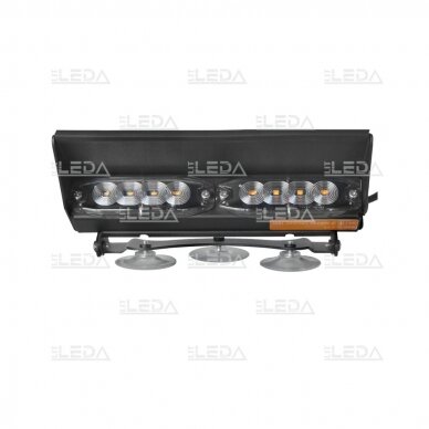 LED beacon is amber; 12/24V; Mounting of 3 suction cups on the glass; ECE R65, ECE R10 1