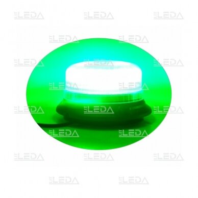 LED švyturėlis žalias, 12/24 V; su magnetu, siurbtuku ir prisukamas; 2