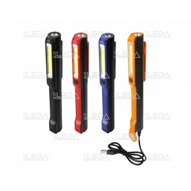 Rechargeable LED flashlight, red