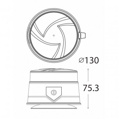 LED magnetic mount + base mount beacon, rechargeable 4